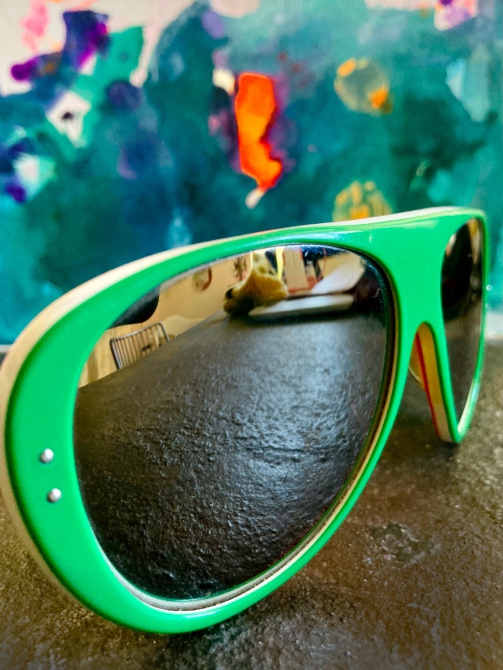 Vintage Tri-Color Mirrored Ski Sunglasses by Foster Grant UNISEX